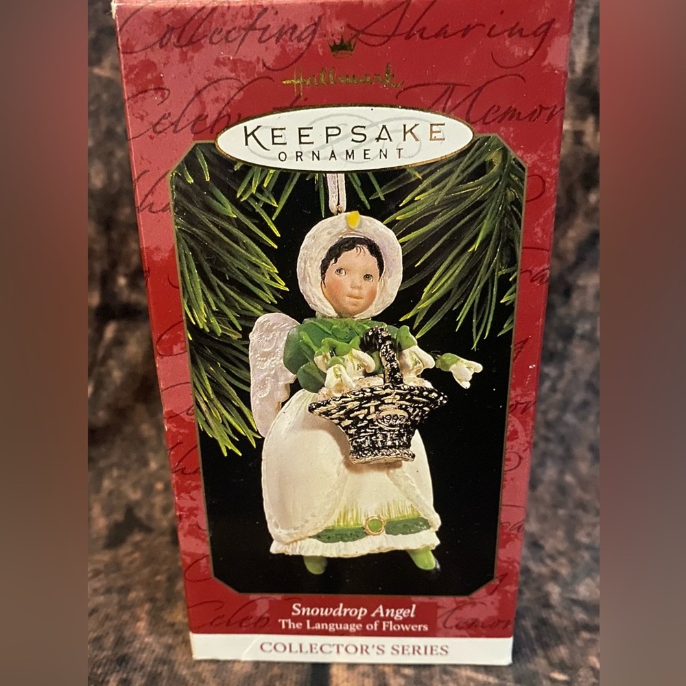 Hallmark Keepsake Ornament 1997 Snowdrop Angel #2 The Language of Flowers Series